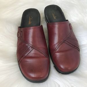 Clarks Genuine Leather Mule Clogs